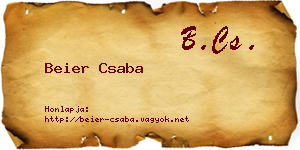 Beier Csaba névjegykártya